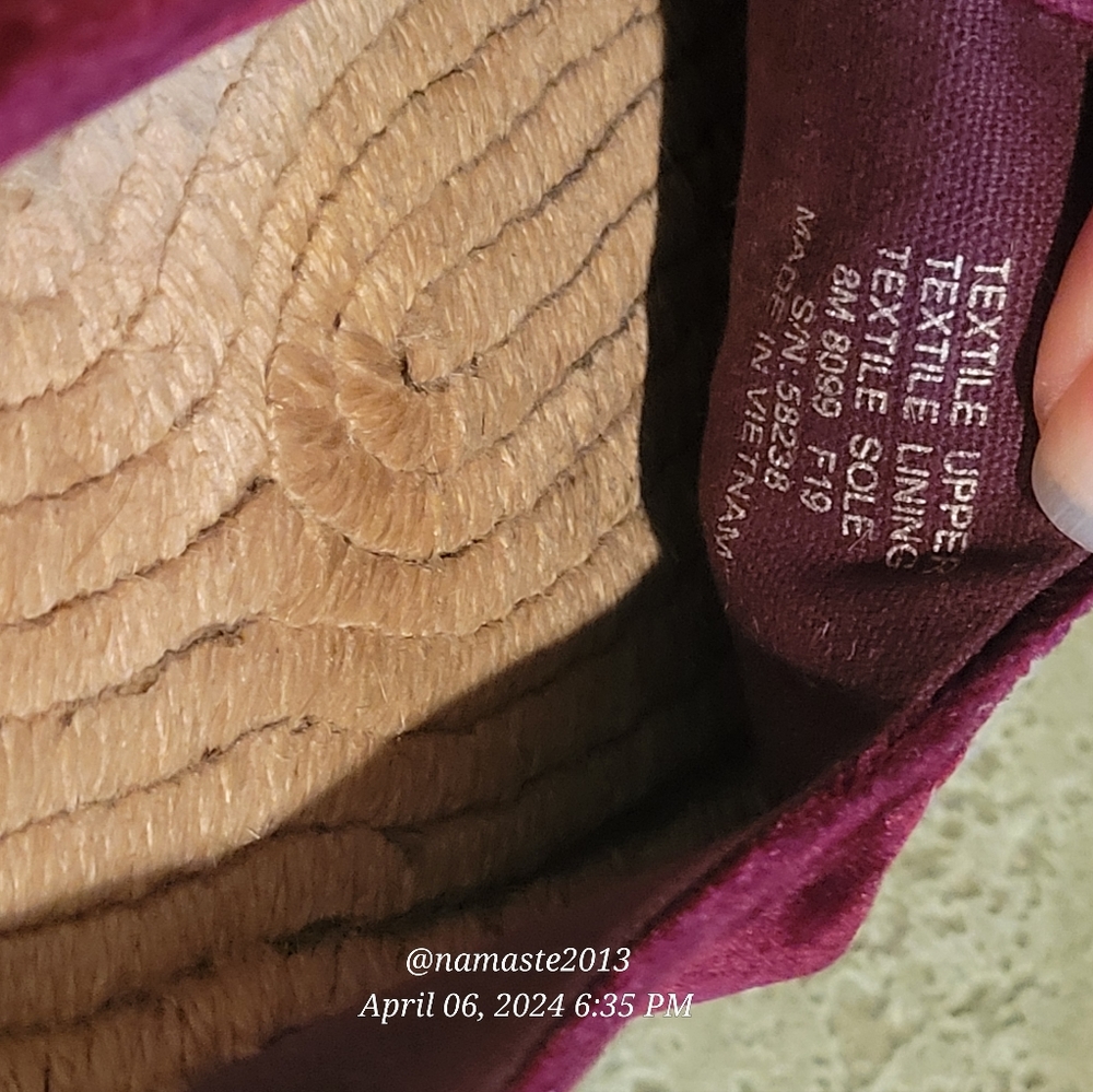 Tory Vurch Velvet Logo Espidrilles Platform Designer Summer Beach Shoes   #751 - Picture 14 of 15